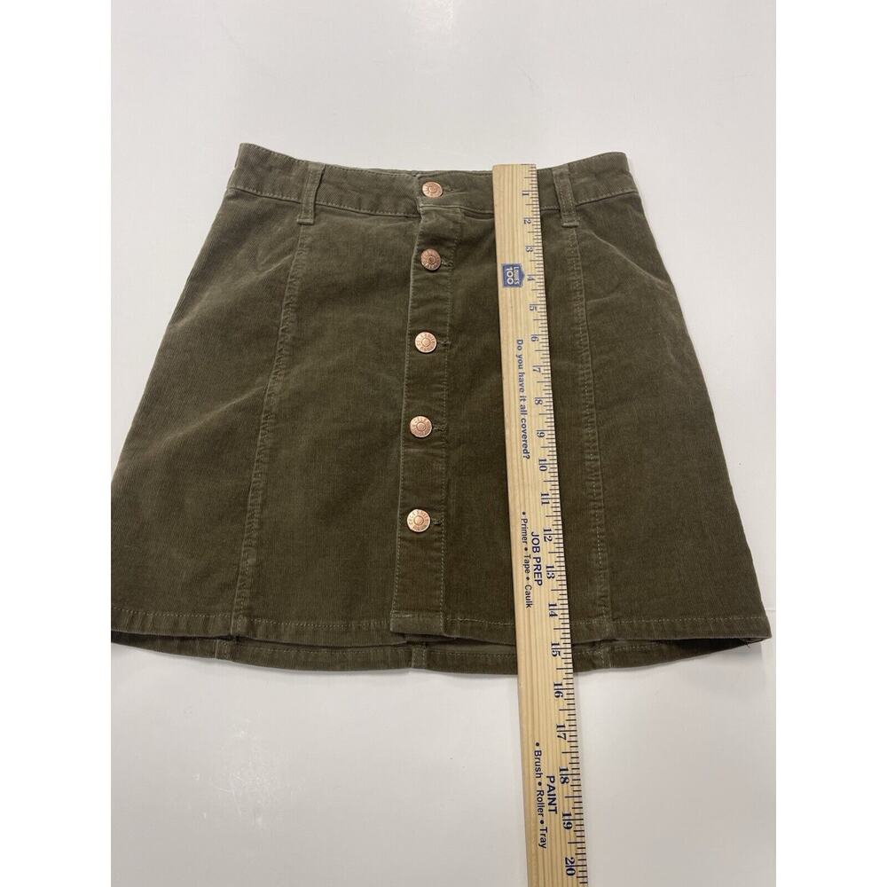 Women's Celebrity Pink Skirt Size 5/27 Brown Button Down Corduroy Mini Skirt - Picture 2 of 6